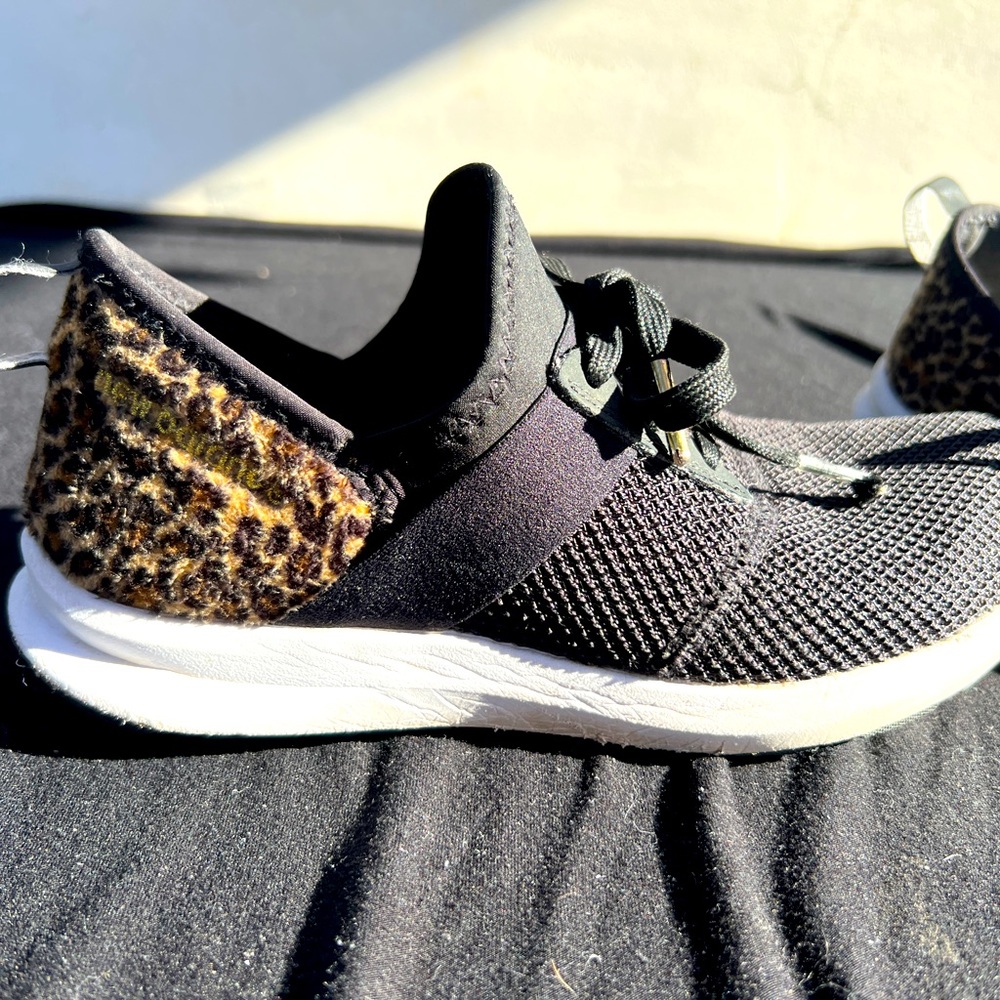 Black and Cheetah/Leopard Print New Balance Running Shoes